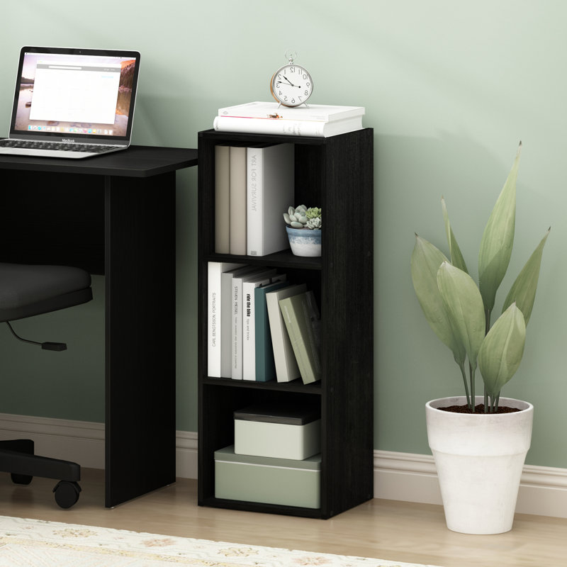Bibliothèque standard Bessan, Noir, (3 tablettes) H 36 po x l 16 po x P 12 po
