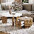 Modern 2 Piece Round Nesting Coffee Table Set With Drawer