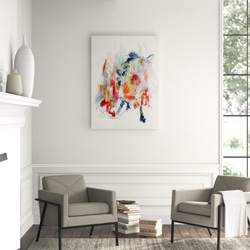 Playful Movement II Painting by Mari Urasawa, Glass Coat, 41" H x 30" W