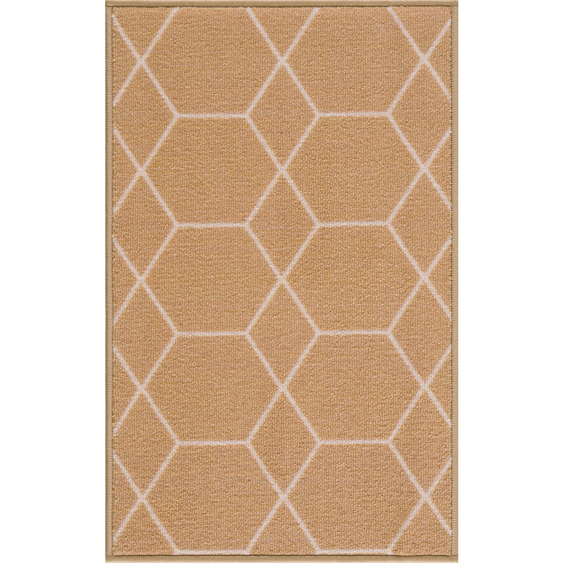 Tapis d'escalier antidérapant Tiffin, Jaune moutarde