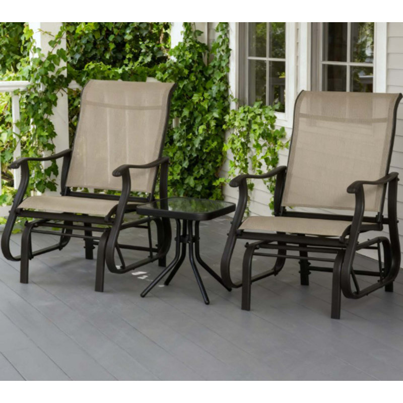 Ensemble de chaises, ensemble de chaises coulissantes extérieures compactes durables pour le patio, l'heure du thé au bistro, pour les familles