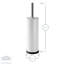 Harbour Housewares - 2x Round Toilet Brushes with Holder - Toilet Cleaning Brush Set with Non Slip Base-371125959