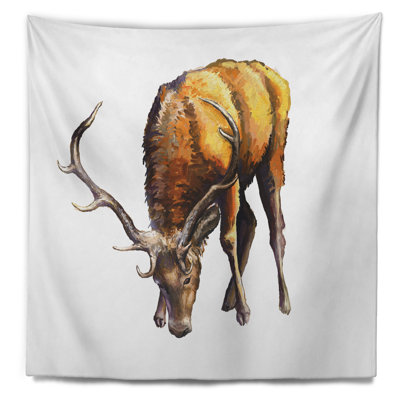 Tapisserie d'art illustration mâle cerf Animal