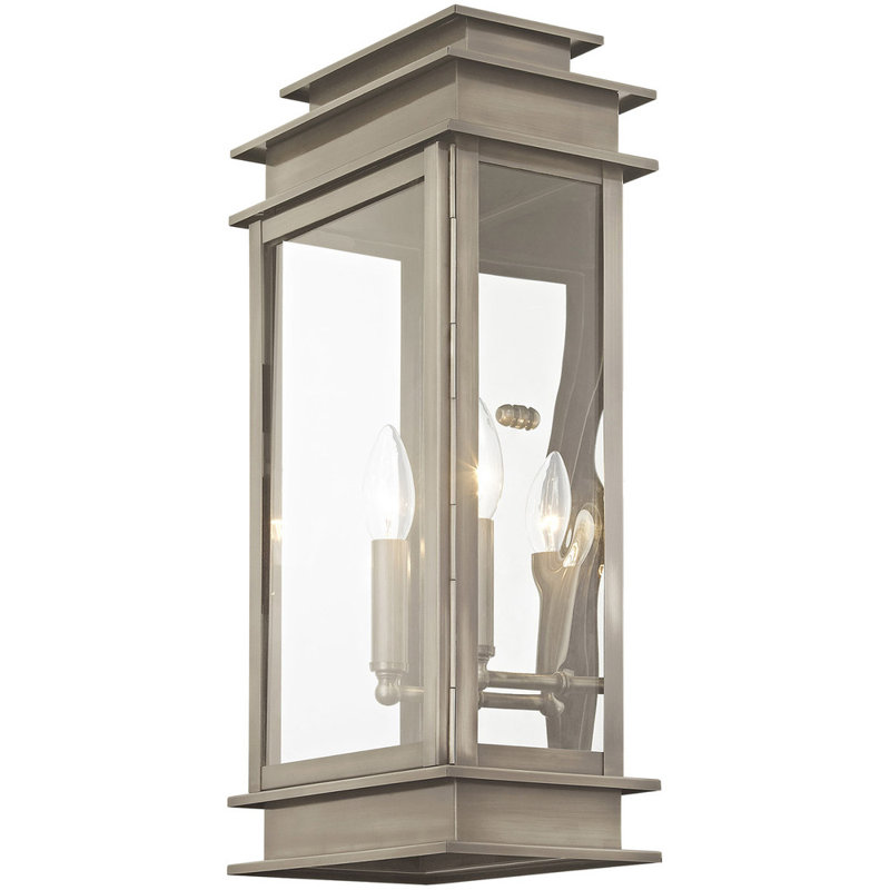 Lanterne murale d'extérieur 2 lumières Cortana, H 19 po x l 9,5 po x P 9,5 po, Étain rétro