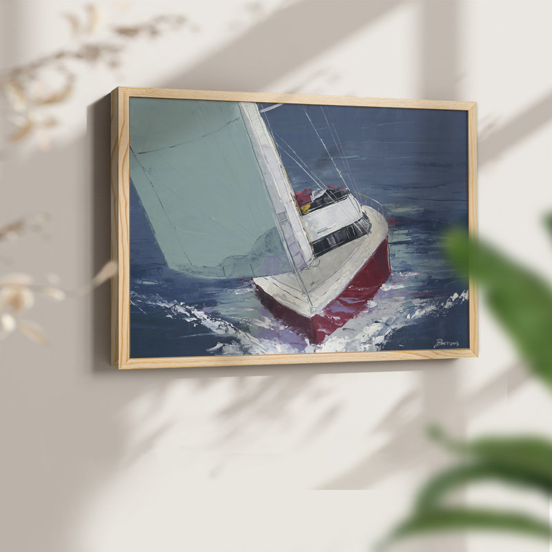 Jour de voile - impression encadrée - réaménageable, H 8 po x l 10 po, Naturel