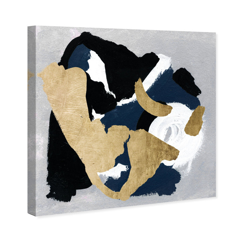 « minuit gold », peinture sur toile, H 12 po x l 12 po x P 1,5 po
