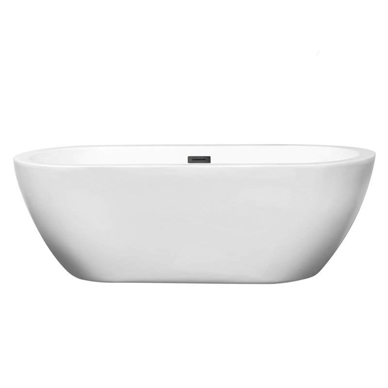 Soho 68'' x 30.5'' Soaking Acrylic Bathtub, Matte Black