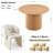 5-Piece Dining Table Set, Wood Top, Faux Fur Armchairs-108053367-108053368-108053369