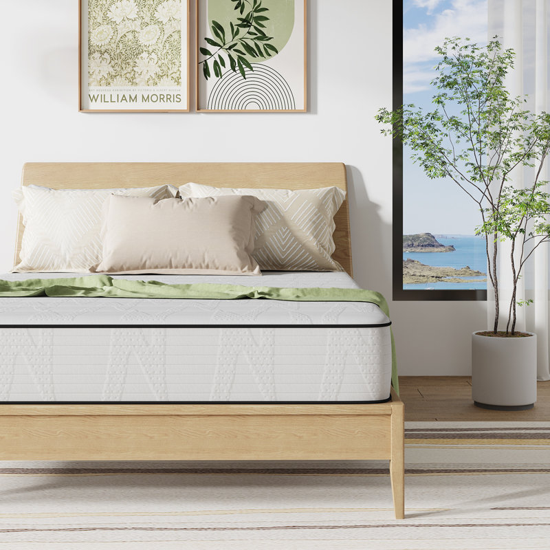 8" Medium Memory Foam Full Size Hybrid Mattress, Full, 8"