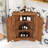 Wood Corner Bathroom Storage Cabinet with Adjustable Shelves, Triangle Design for Small Spaces-1471226449