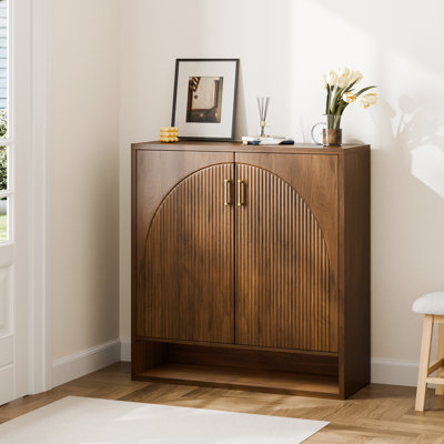 30-Pair Fluted Shoe Storage Cabinet
