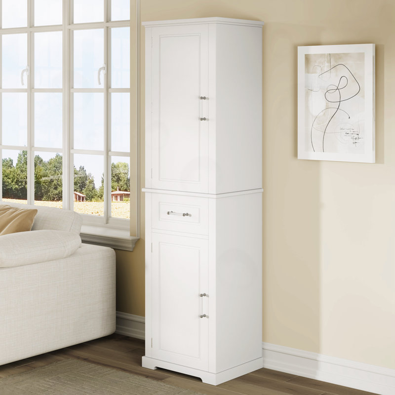 Armoire haute avec 2 portes Galyon, Blanc