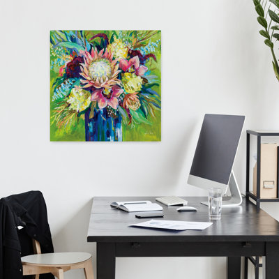 Bouquet contemporain Marias avec art turquoise