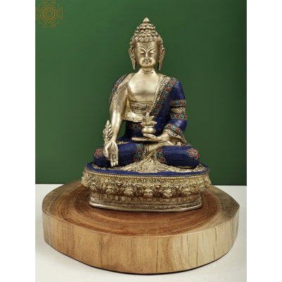 Bouddha sur bois 14 po Exode India