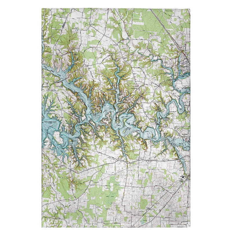Serviettes à main avec carte nautique Sidney