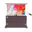 Meuble télé d'extérieur 55 po avec télécommande motorisée, meuble télé en aluminium résistant aux intempéries avec roulettes pour petite terrasse, balcon et cour arrière