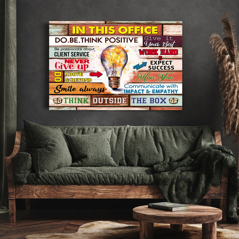 «Value N'applique pas», impression sur toile tendue, H 32 po x l 48 po x P 1,25 po