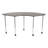Structure Series 1/3 Round 65" x 30" Adjustable Height Mobile Collaborative Activity Table with Casters-51404088-51404089