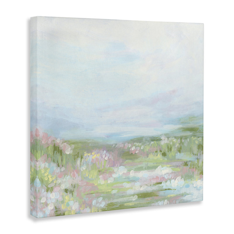 "Pastel Flower Field", art mural par June Erica Vess, H 17 po x l 17 po
