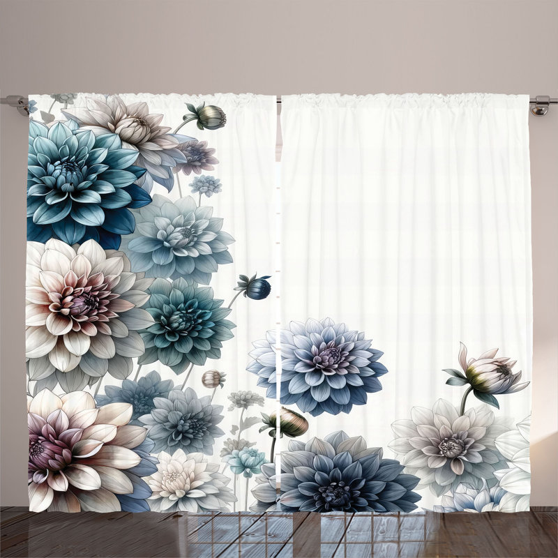 Semi Sheer Curtain Pair, 54" W x 96" L