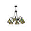 Lustre classique / traditionnel 6 lumières Tiffany Honey Locust