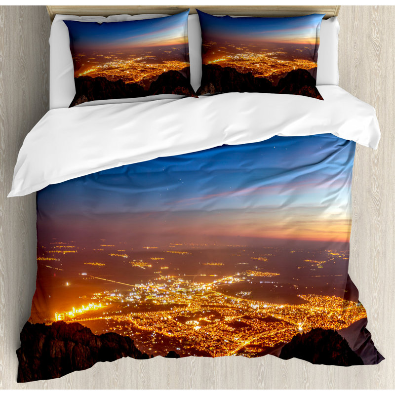 Modern & Contemporary Polyester Duvet Cover, King Duvet Cover + 2 Pillow Shams