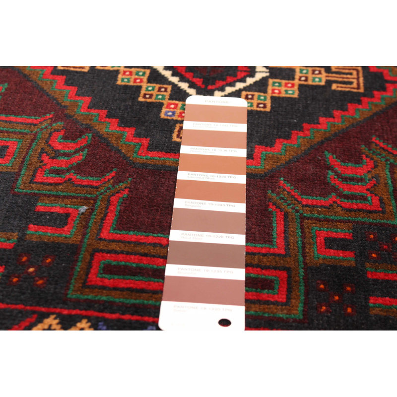 Tapis brun foncé Teimani 3 pi 8 po x 6 pi 8 po