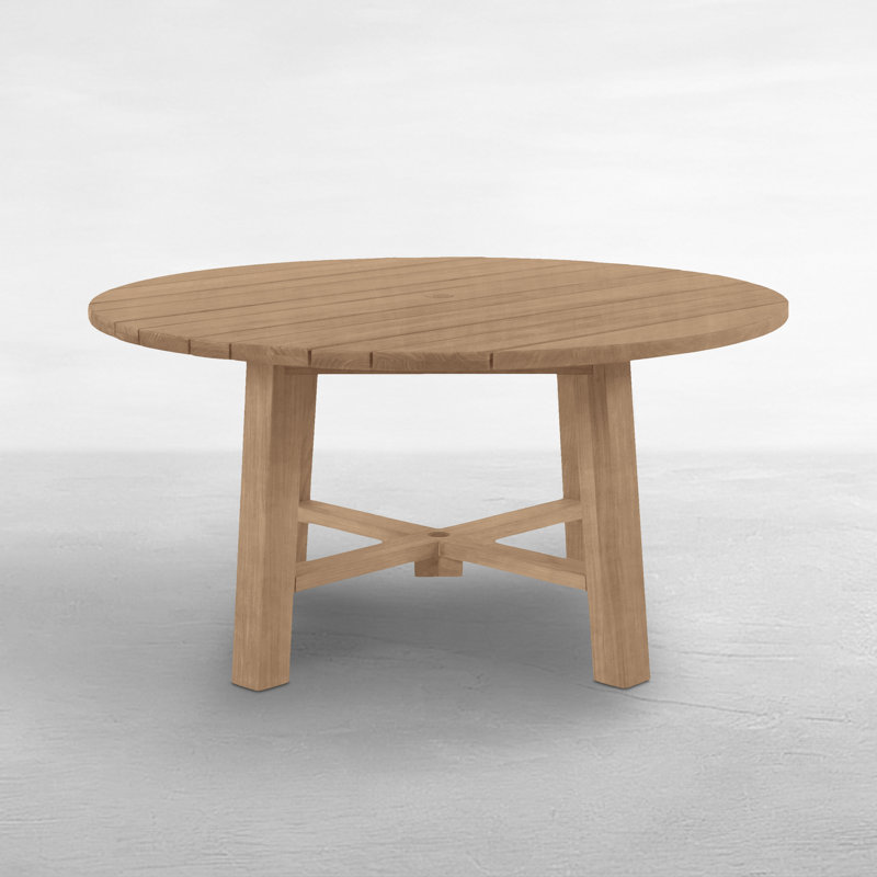 Paige Outdoor Dining Table, Natural Teak