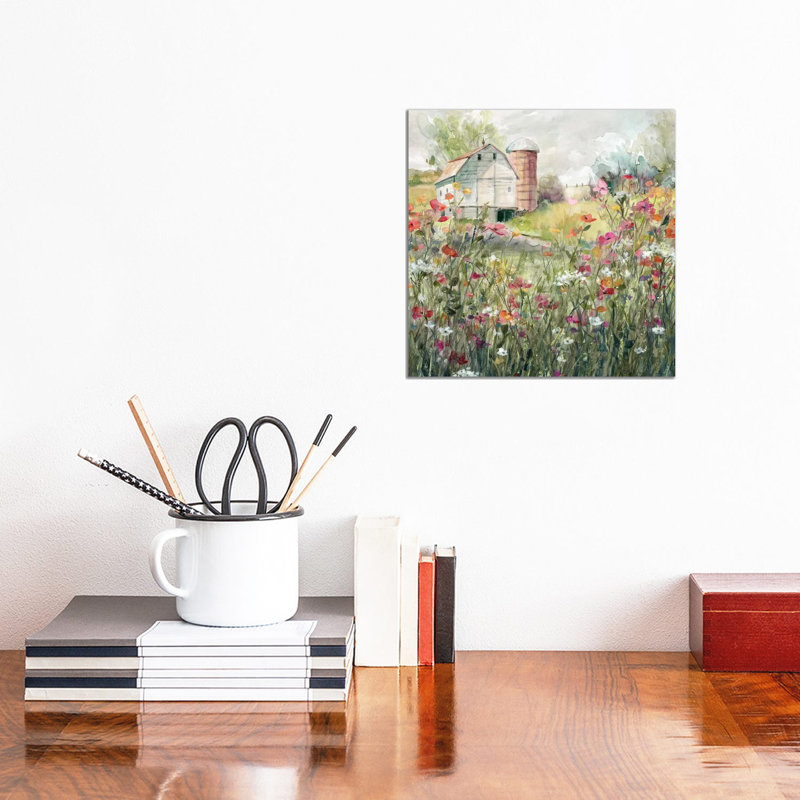 Farm in Bloom - Giclée sur toile tendue avec châssis, H 12 po x l 12 po