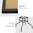 Aadu 58cm Square Outdoor Dining Table with 4.2cm Umbrella Hole