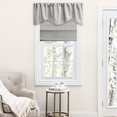Kaukauna Premium Stripe Design Scalloped 54" Window Valance