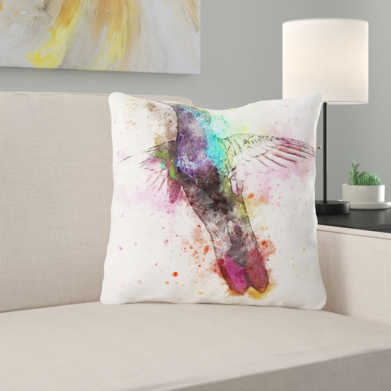 Coussin oiseau Roselia, Microsuède, Intérieur