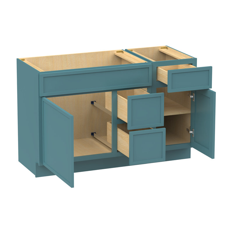 Base de meuble-lavabo simple 51 po seulement, Sarcelle