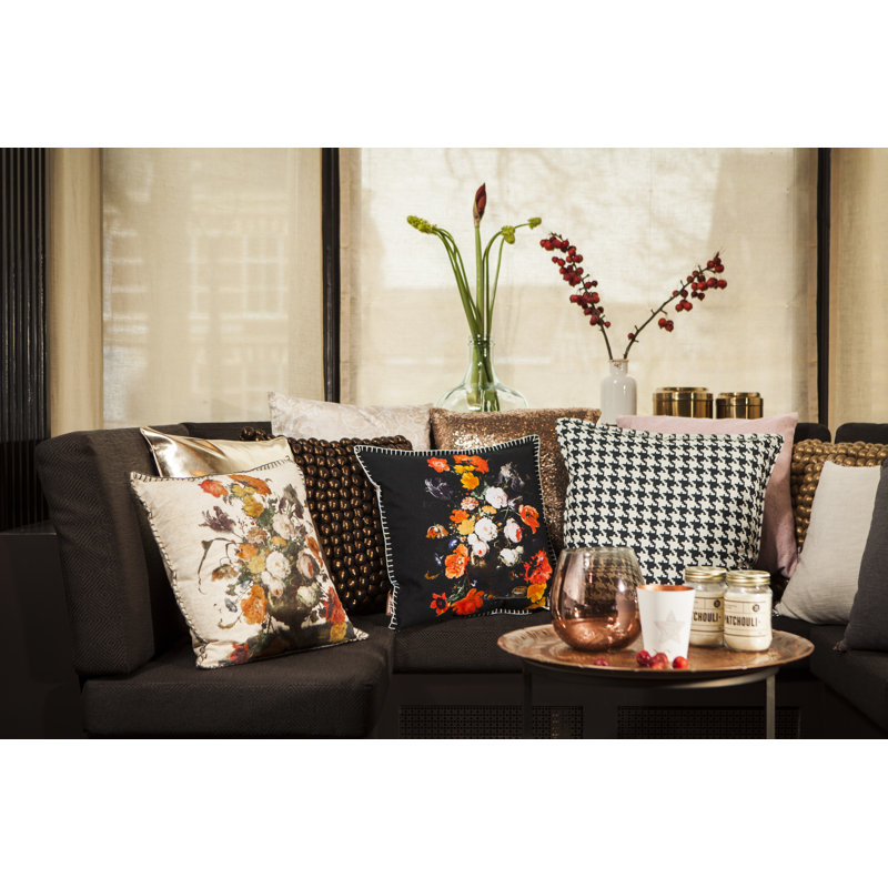 Pierre Floral Cotton Throw Pillow
