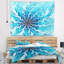 Tapisserie de fleur abstraite à motif floral bleu light-28498245