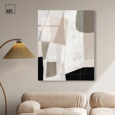 Décoration murale moderne Neutral Forms II par Art Remedy, prête à être accrochée