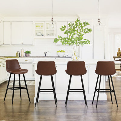 Rasnick Upholstered Counter Stool with Metal Frame