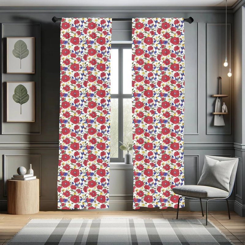 Panneau coulissant semi-diaphane avec passe-tringle Poppy, 28 po x 63 po