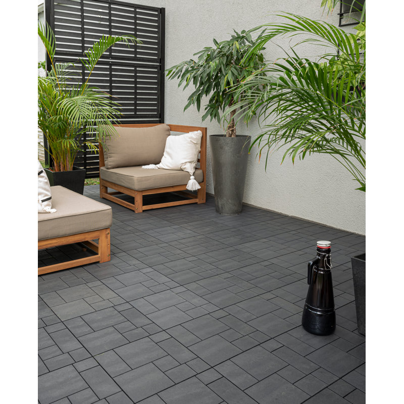 MOSAIC-DECK-TILES 30cm L x 30cm W Composite Interlocking Deck Tile