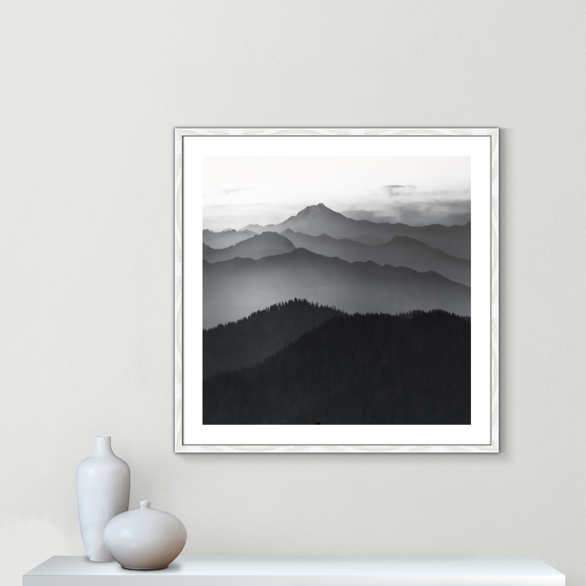 Cascades by Danita Delimont, 32" H x 32" W x 0.75" D, White Framed
