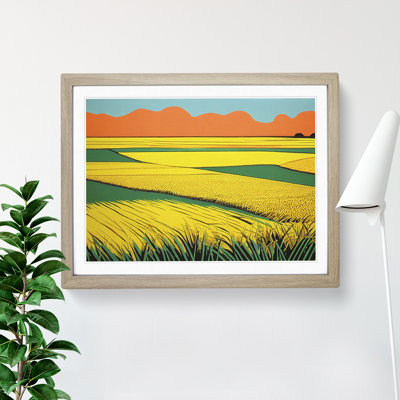 Wheat Field Pop Art - Framed Print