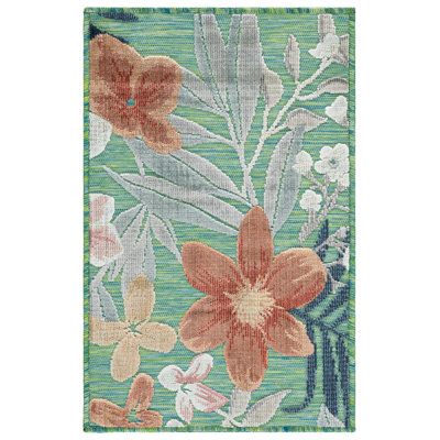 Shutesbury Machine Woven Floral Area Rug 