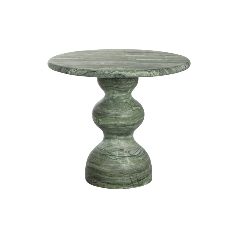 Raul Outdoor Round Bistro Table, Green