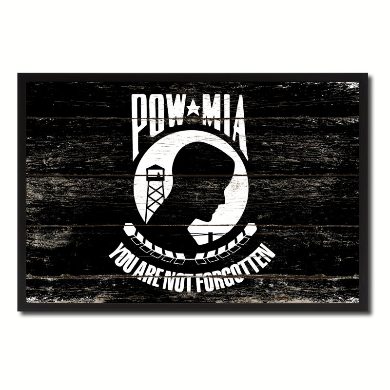 Impression sur toile, drapeau militaire Pow Mia, 13 x 19, H 13 po x l 19 po