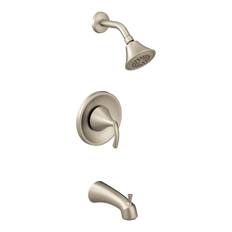 Robinet de baignoire et douche Glyde, Nickel brossé