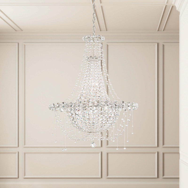 Chrysalita 6 - Light Glass Chandelier, Spectra Crystal Clear