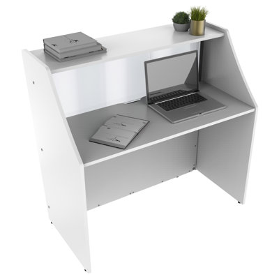 Bureau de réception rectangulaire en stratifié Corine 1