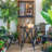 Stowable Side Table and Two Seats