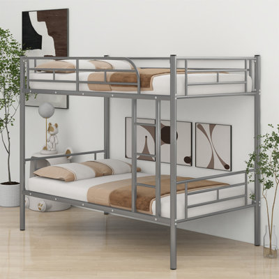 Aliyannah Twin over Twin Metal Bunk Bed with Built-in-Desk by Isabelle & Maxâ„¢ by Isabelle & Max