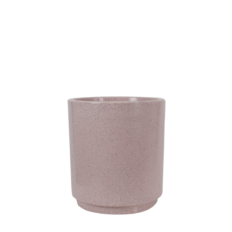 Dempsi ECOBO Eco-Friendly Round Pot Planter, Carioca Indoor/Outdoor Four Seasom Use, Pink Granite, 9.8" H x 9.8" W x 9.8" D